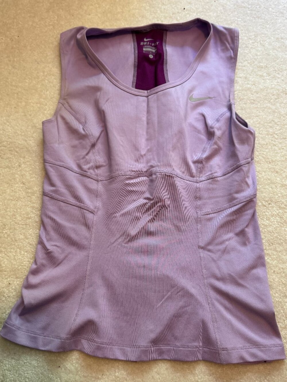 Nike Tennis/Pickleball Tank Top Lilac color - Dri-Fit
